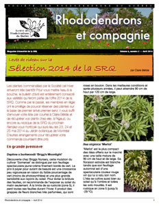 Rhododendrons et compagnie Bulletin Vol 6 no 2 Avril 2014