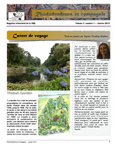 Rhododendrons et compagnie Bulletin Vol 7 no 1 janvier 2015