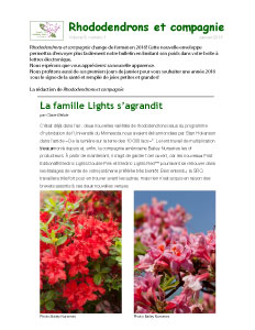 Rhododendrons et compagnie - Vol 8 no1 - Janvier 2016