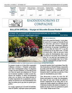 Rhododendrons et compagnie Bulletin Vol 9 no 3 - Octobre 2017